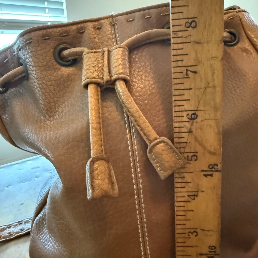 Merona Boho Leather Drawstring Bag - Picture 4 of 5